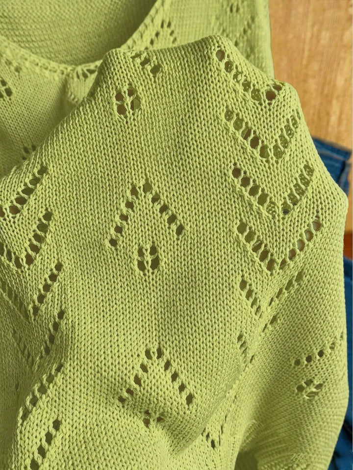 Cămașă tricotată SHEIN, verde