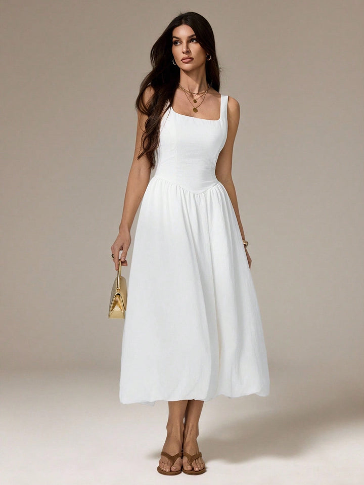 Rochie midi SHEIN, alb