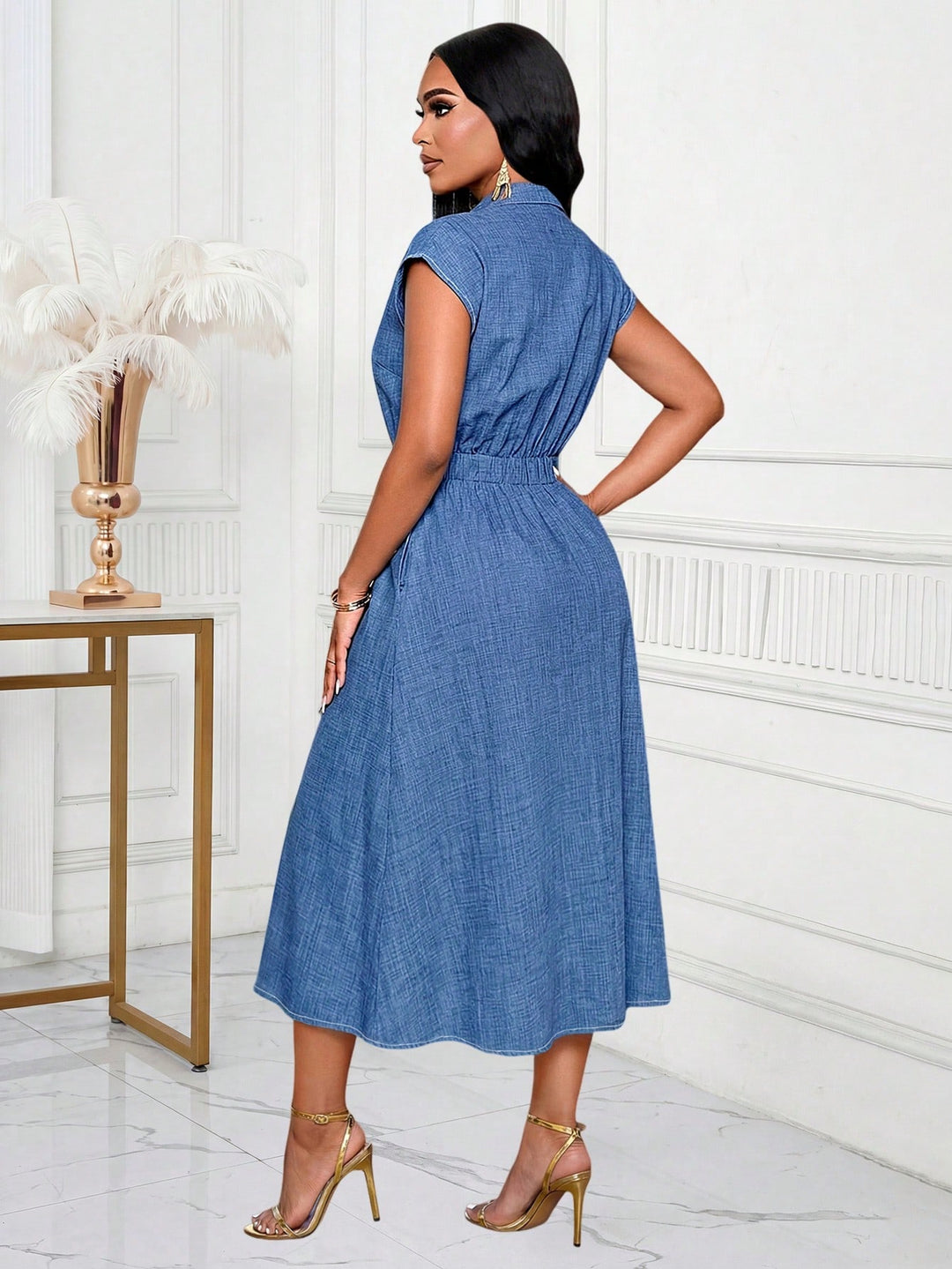 Rochie maxi SHEIN, albastru