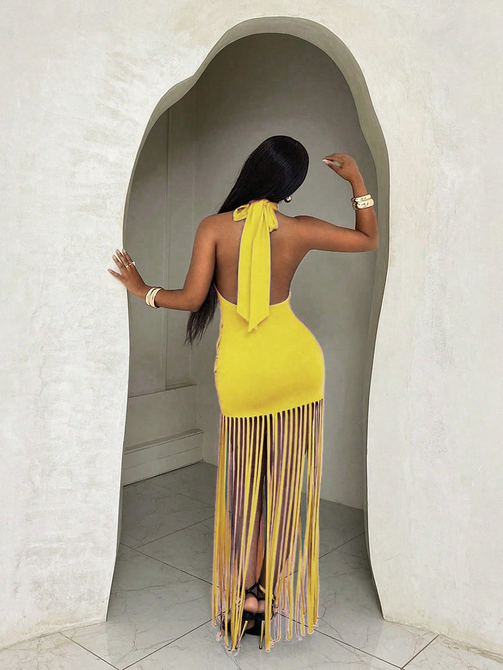 Rochie maxi SHEIN, galben