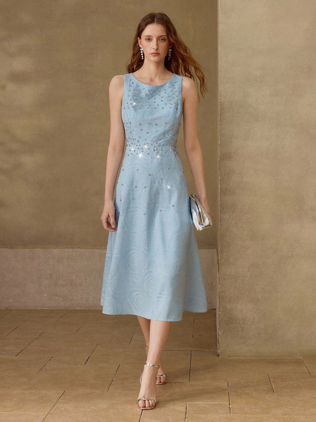 Rochie midi SHEIN, albastru