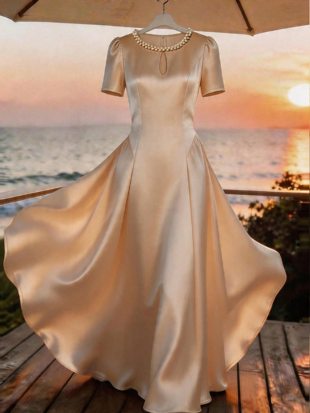 Rochie midi SHEIN, portocaliu
