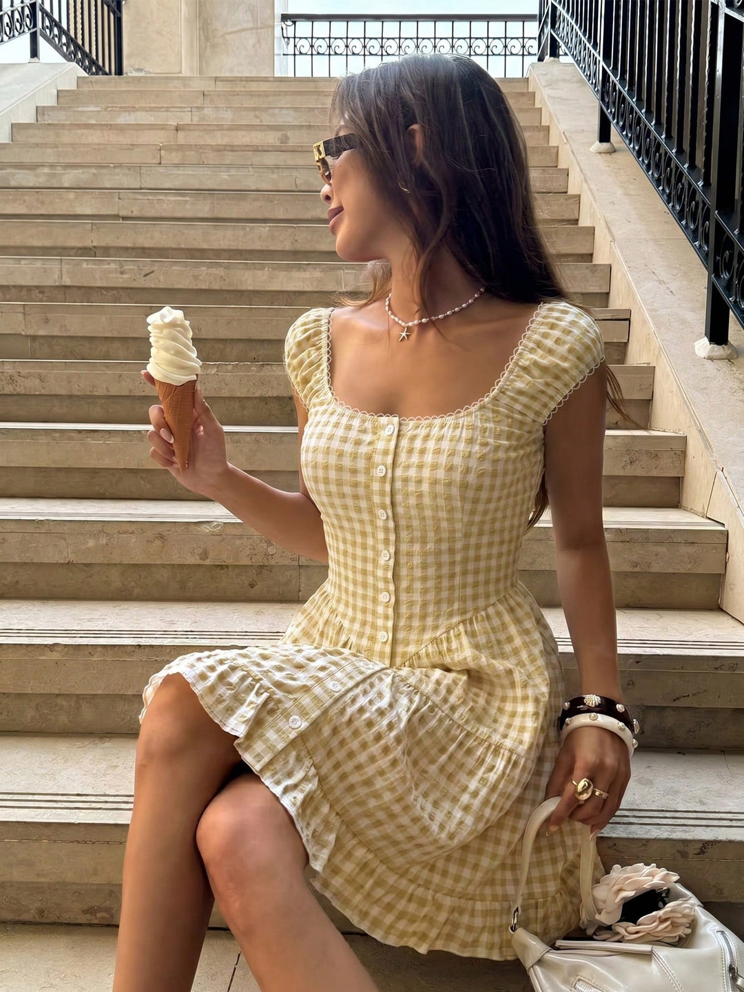 Rochie scurtă SHEIN, galben