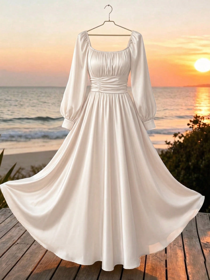 Rochie maxi SHEIN, bej