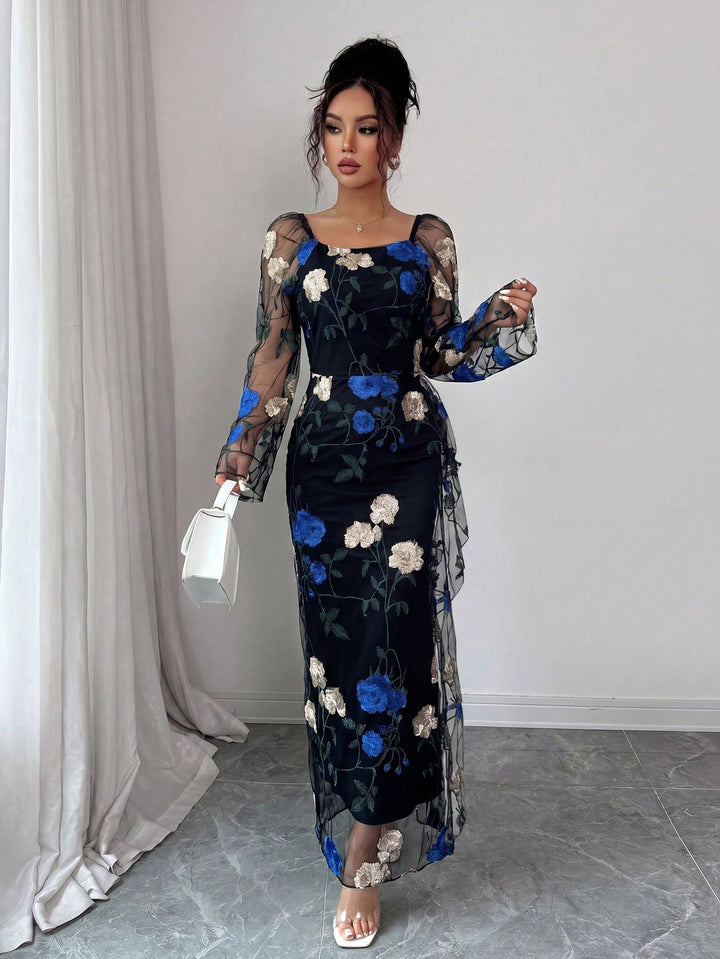 Rochie maxi SHEIN, albastru