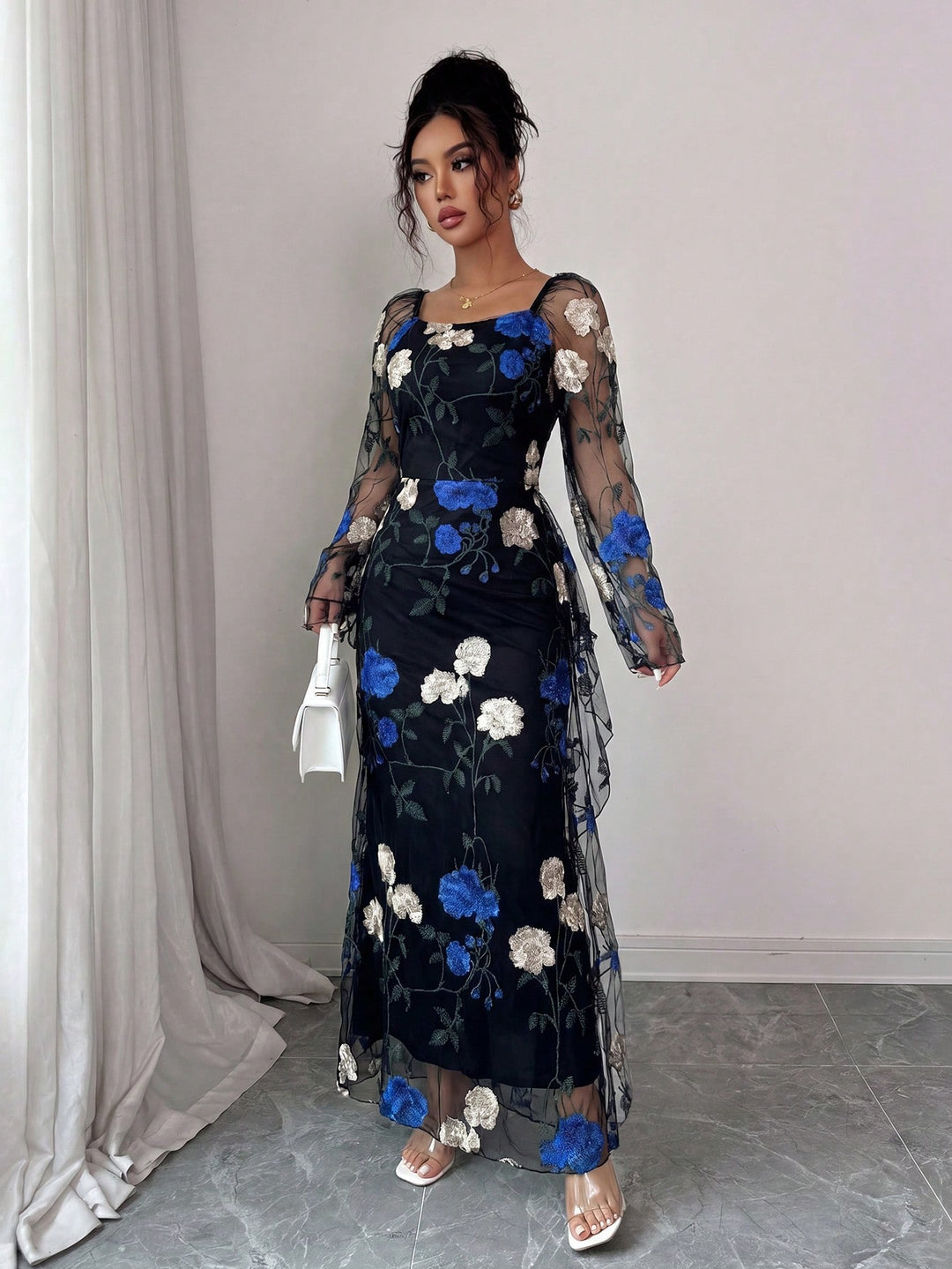 Rochie maxi SHEIN, albastru