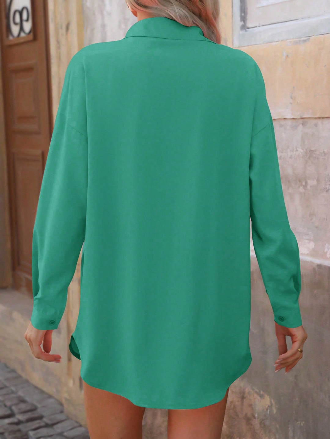 Cămașă SHEIN, verde