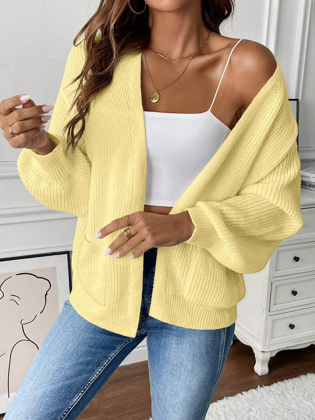 Cardigan SHEIN, galben