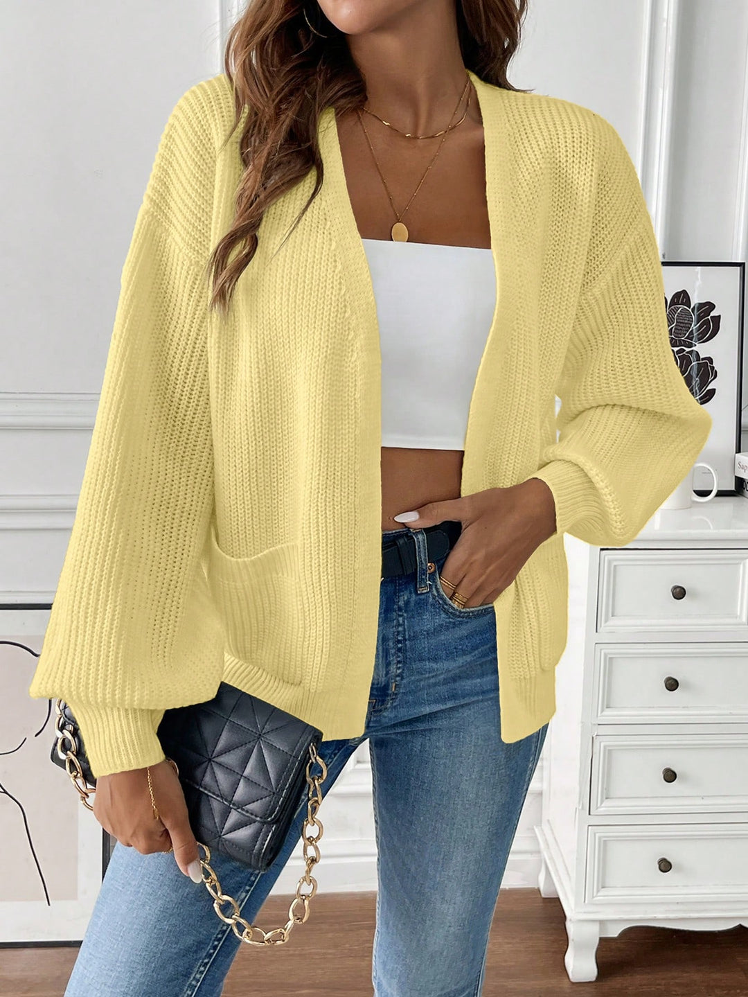 Cardigan SHEIN, galben