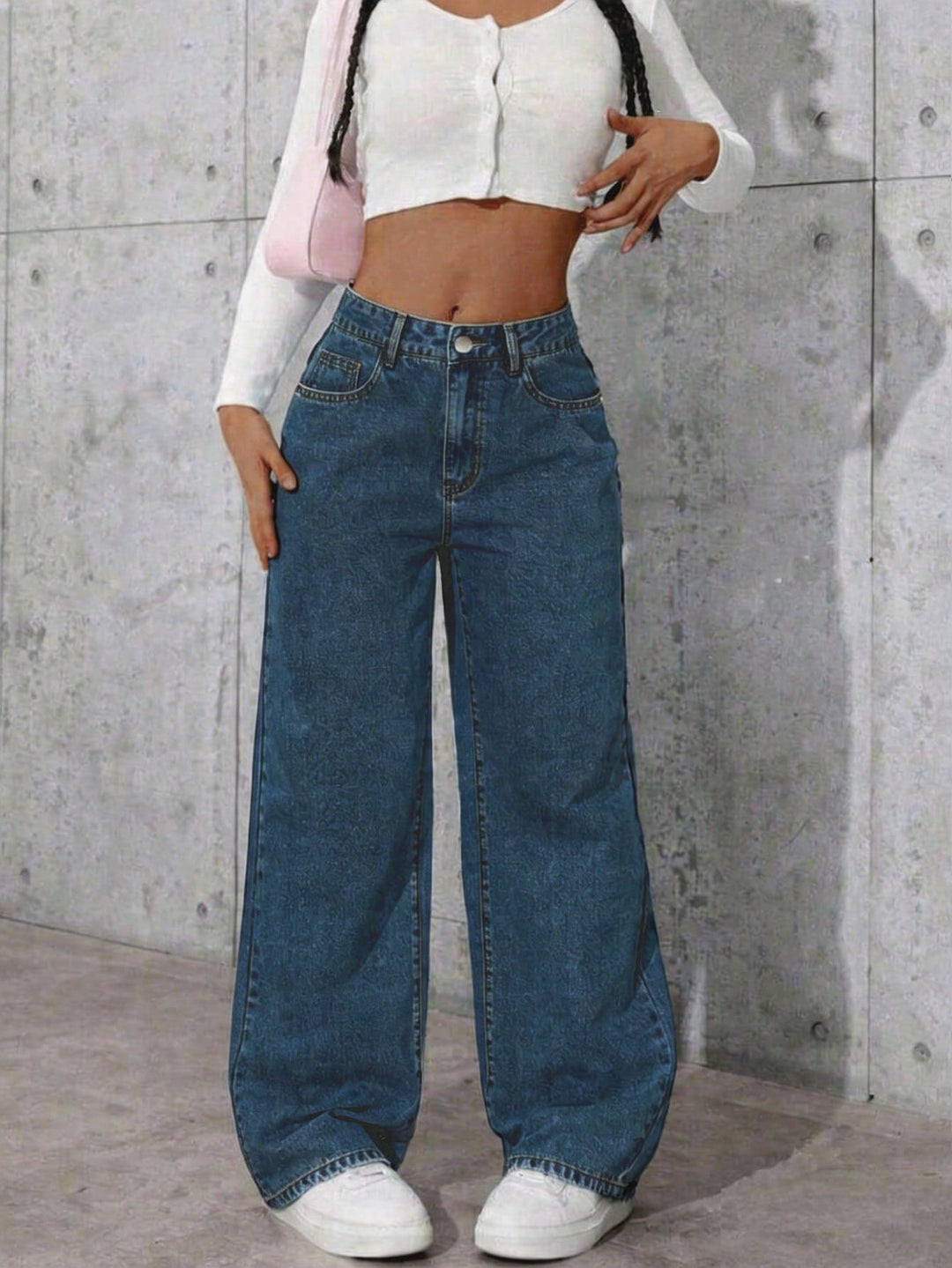 Jeans SHEIN, turcoaz