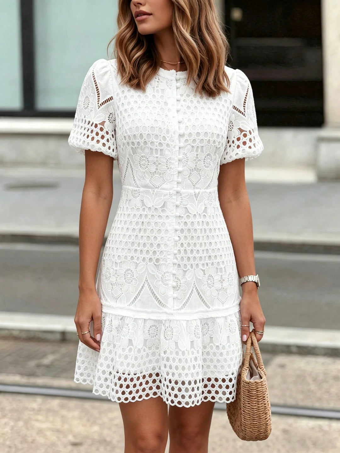 Rochie mini SHEIN, alb