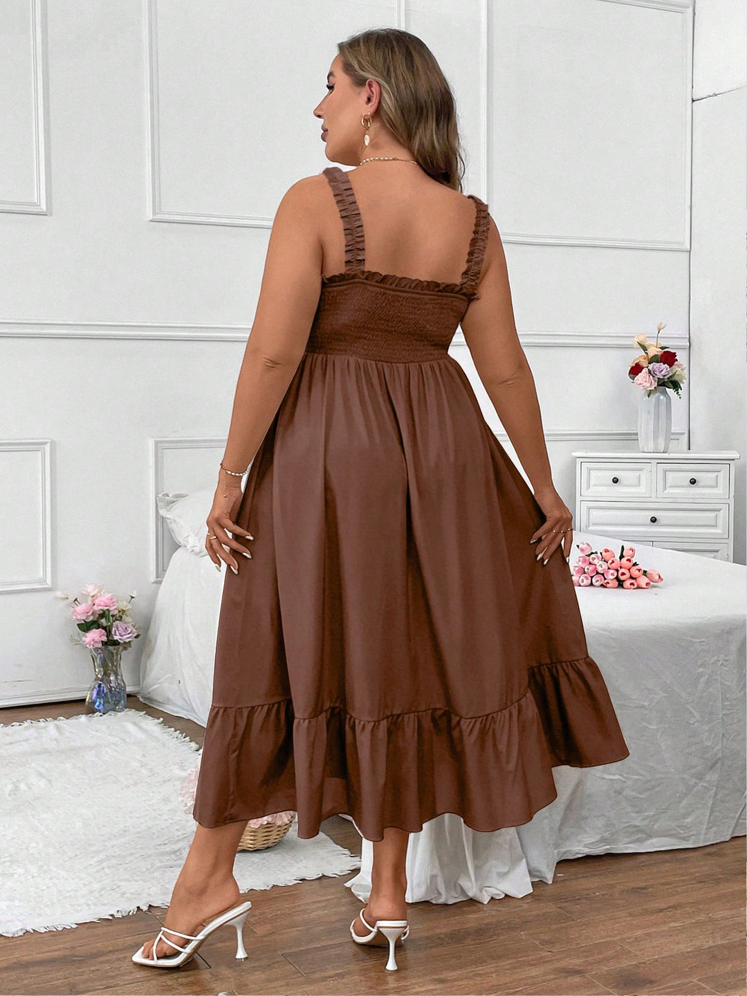 Rochie maxi SHEIN, maro