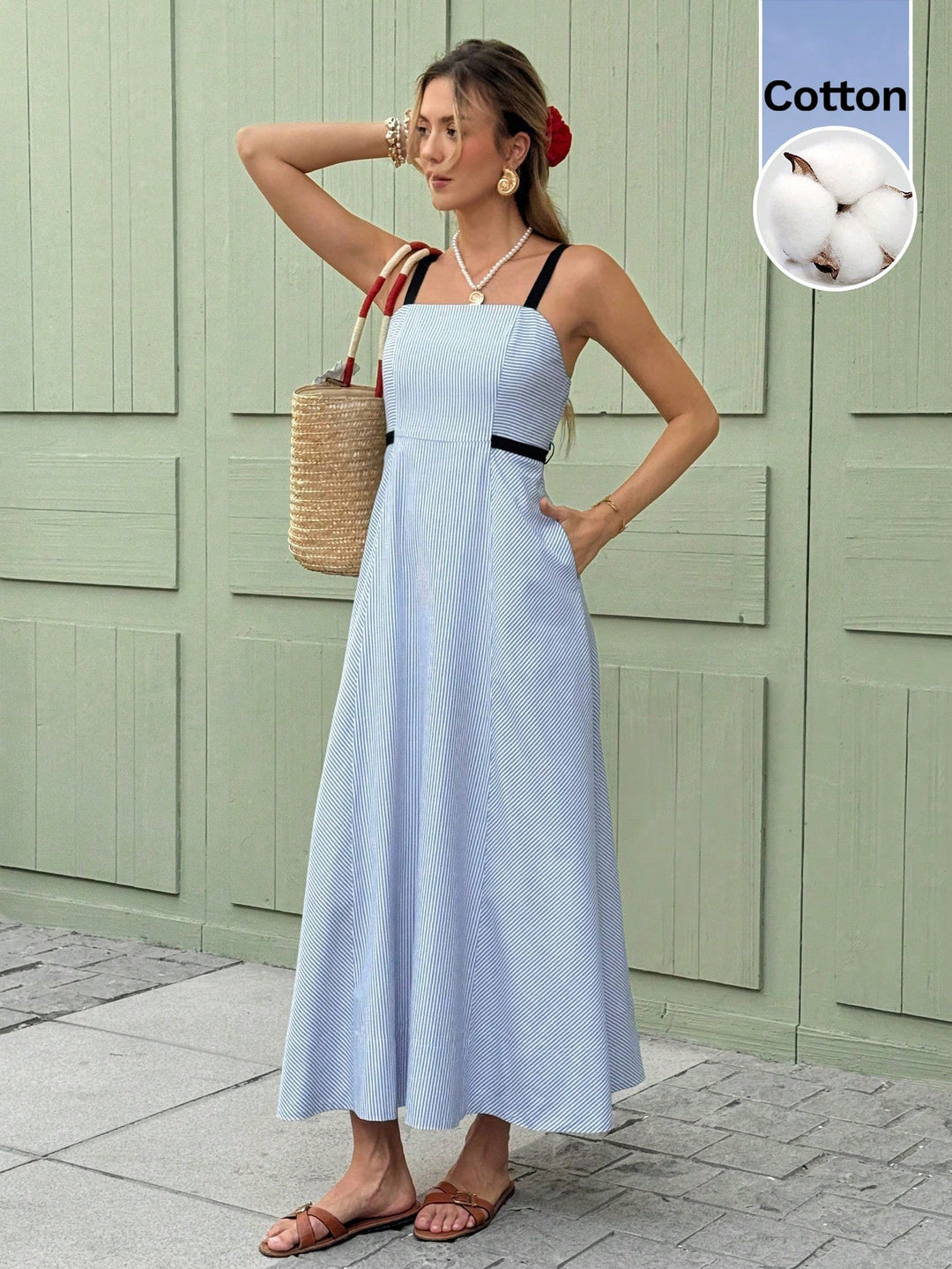 Rochie maxi SHEIN, albastru