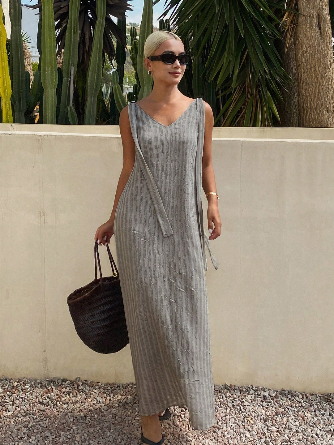 Rochie maxi SHEIN, gri
