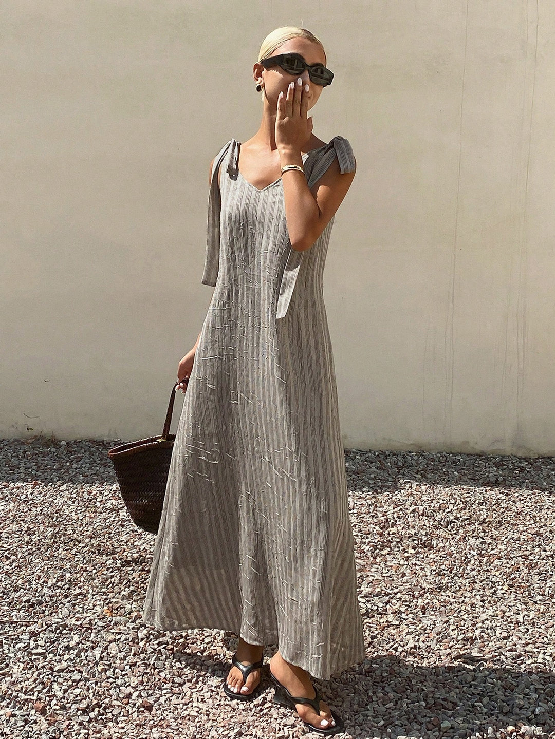 Rochie maxi SHEIN, gri