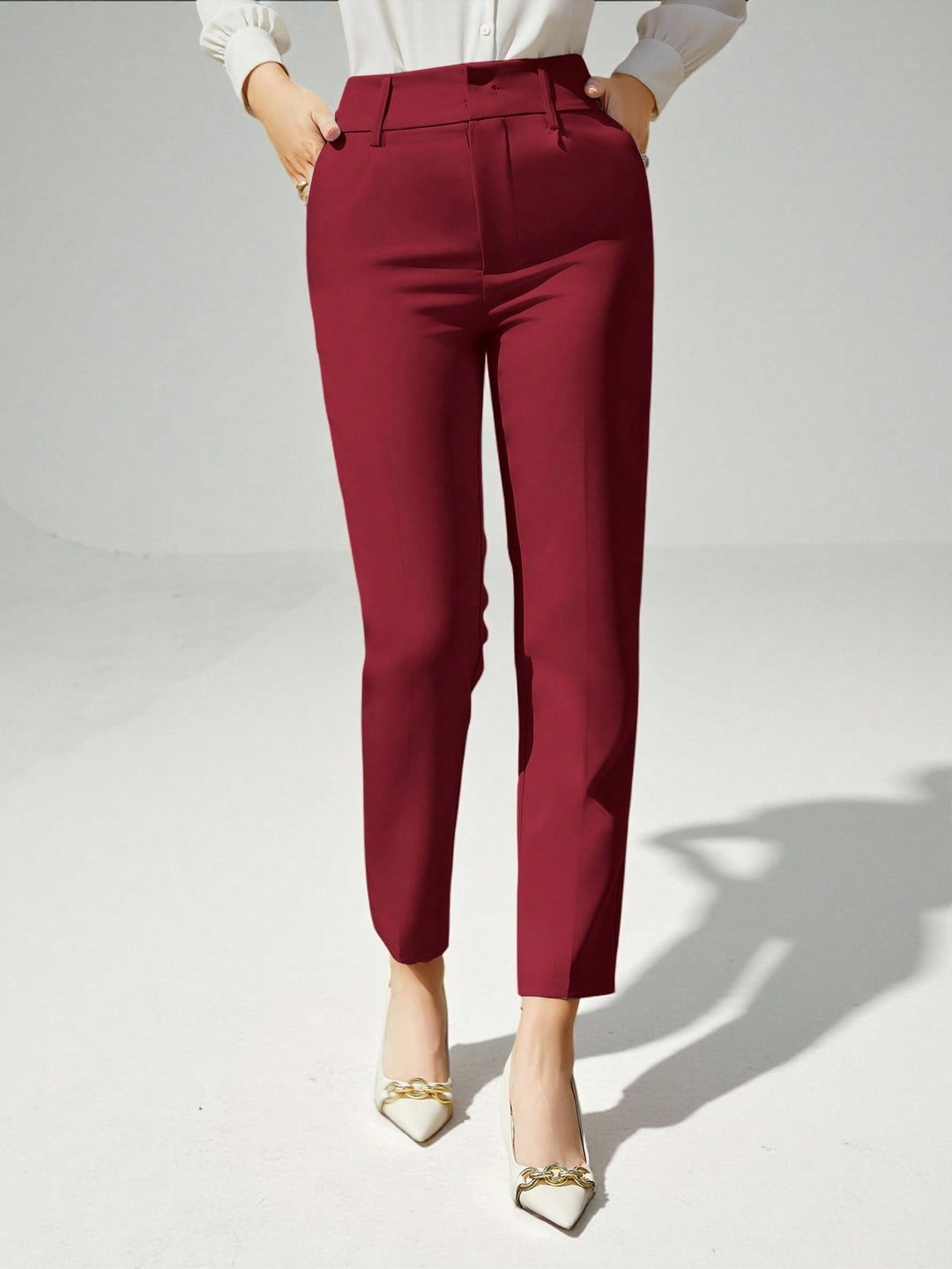 Pantalon SHEIN, roșu