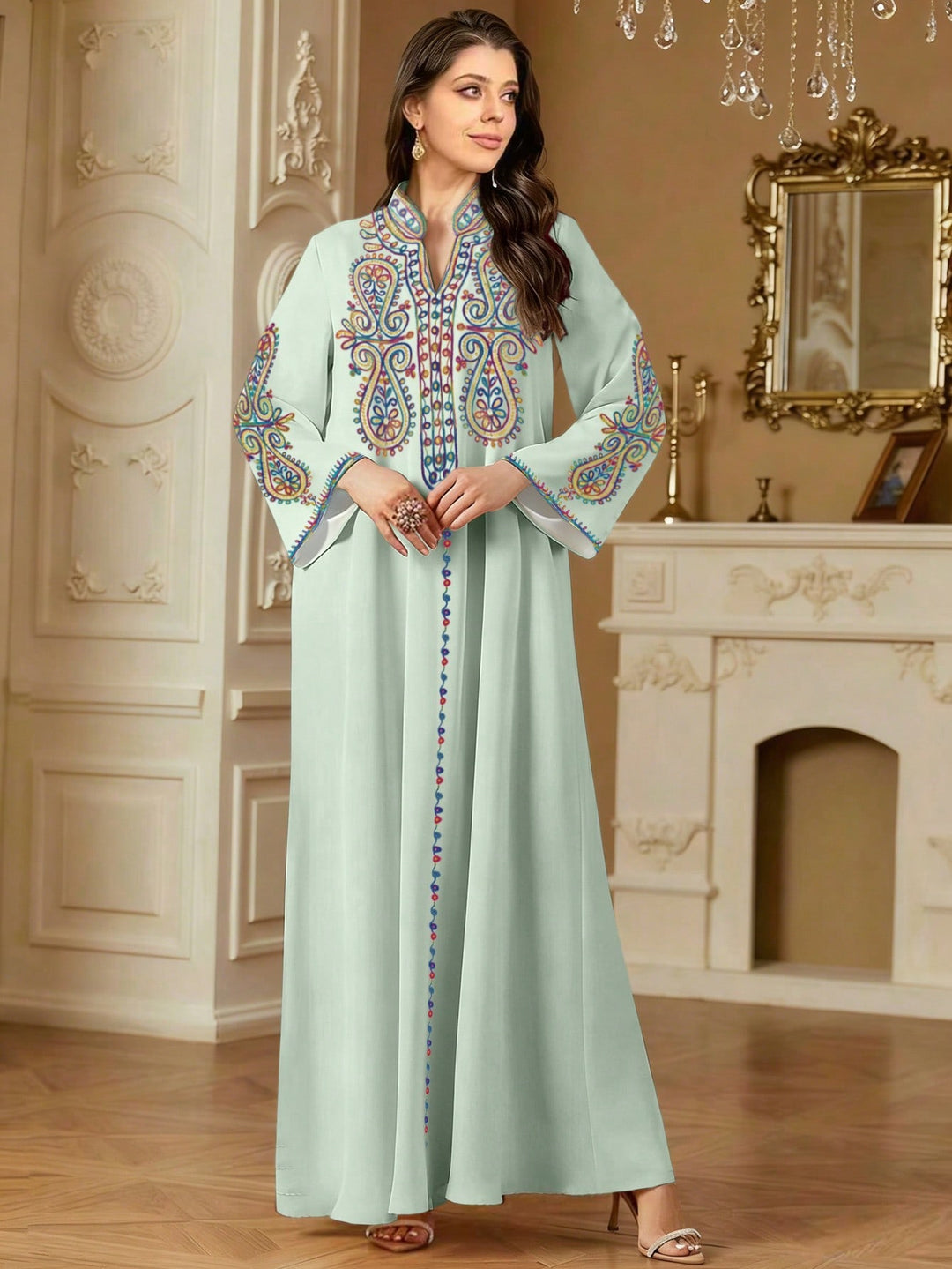 Rochie maxi SHEIN, verde