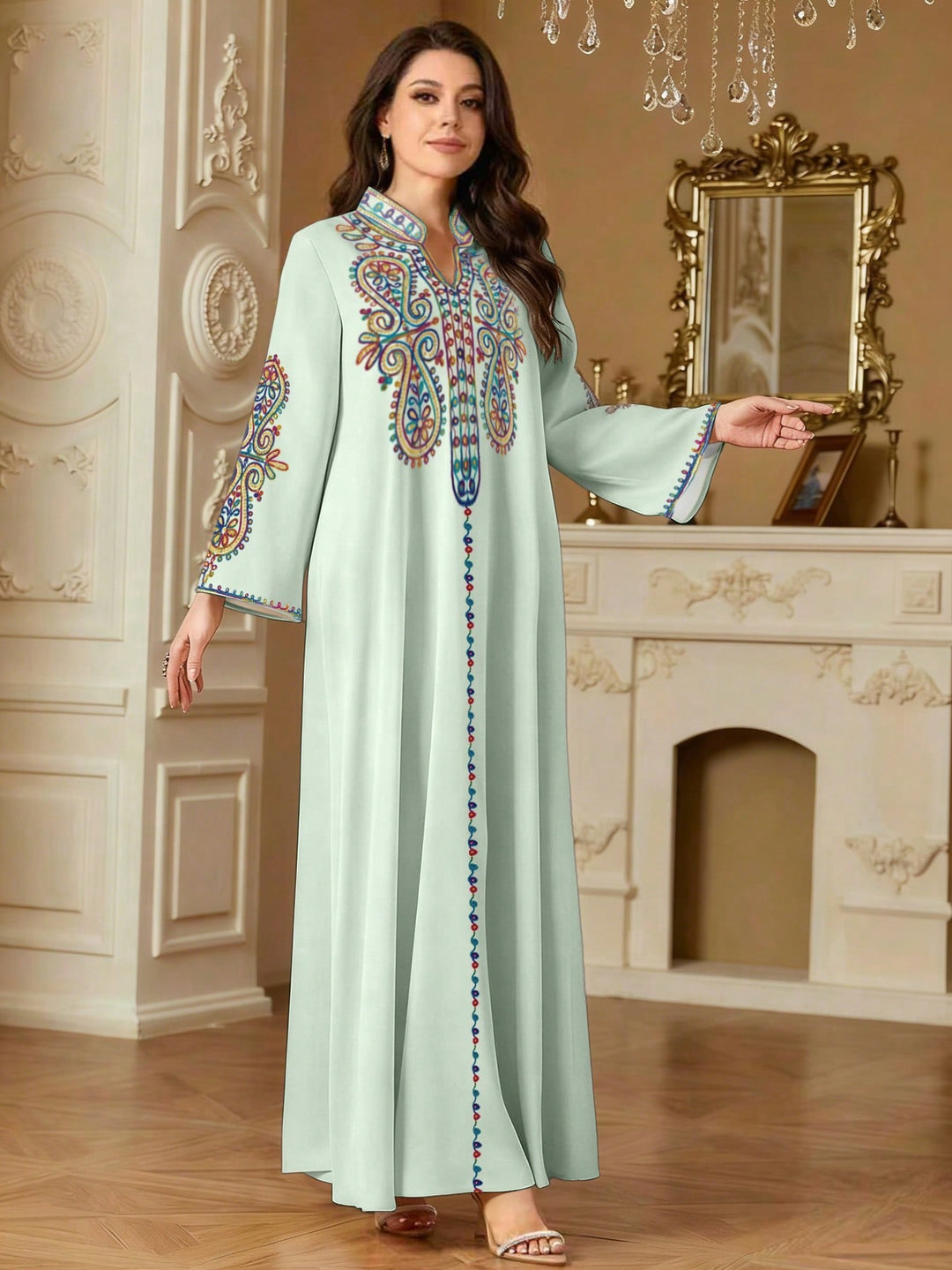 Rochie maxi SHEIN, verde