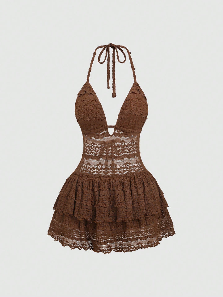 Rochie mini SHEIN, maro