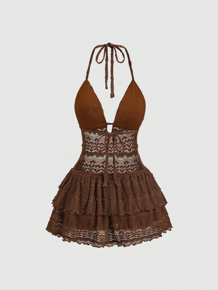 Rochie mini SHEIN, maro