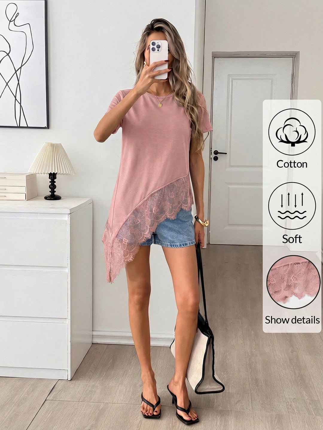Tricou SHEIN, roz