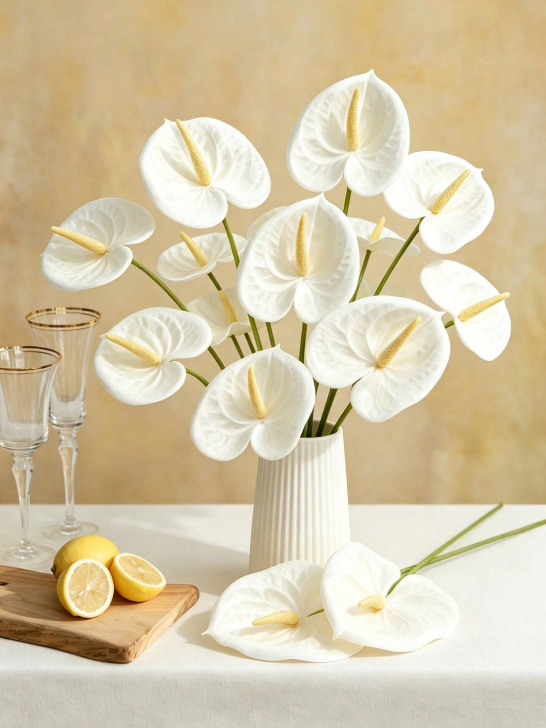 Floari artificiale SHEIN, alb