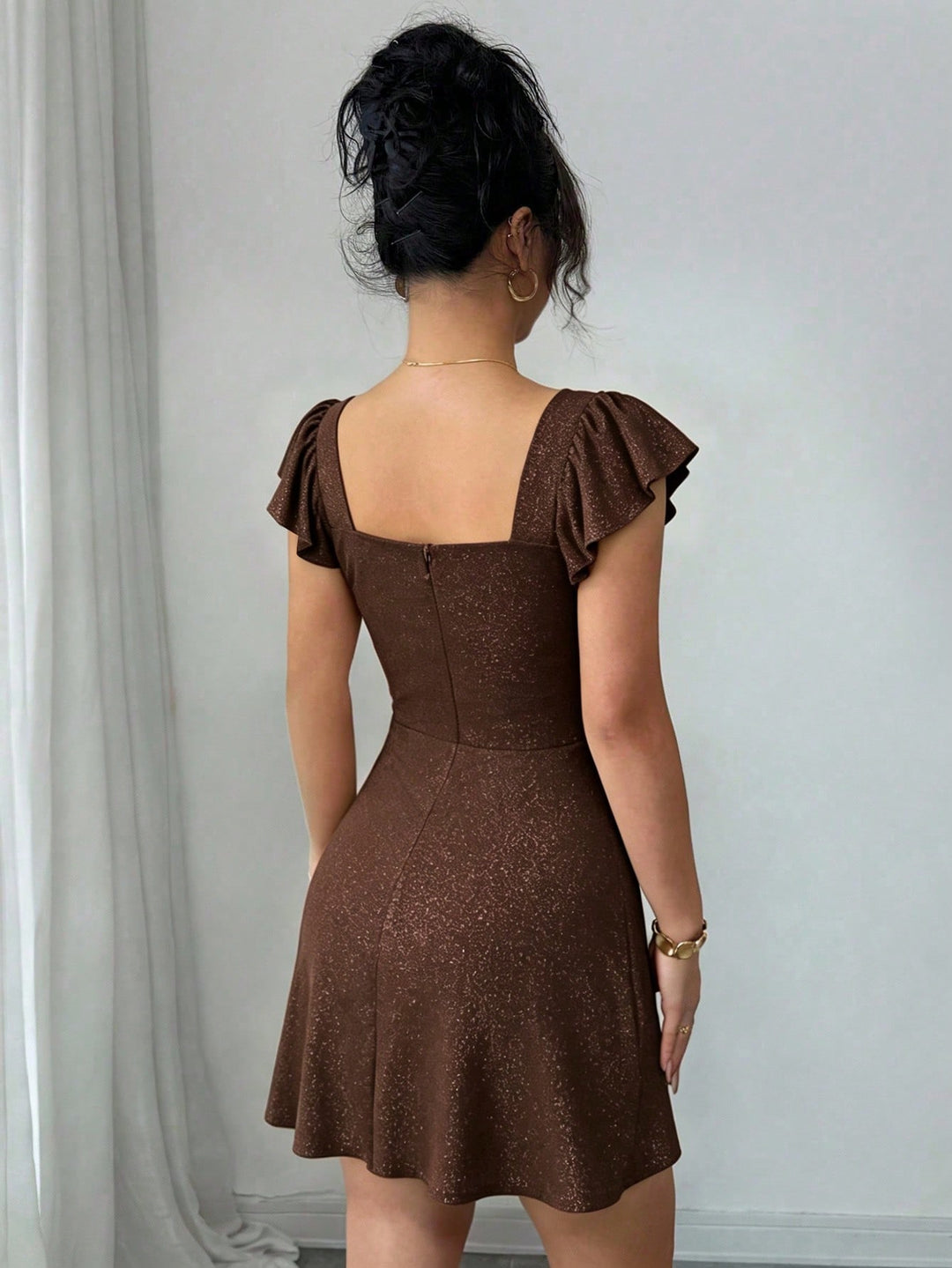 Rochie scurtă SHEIN, maro