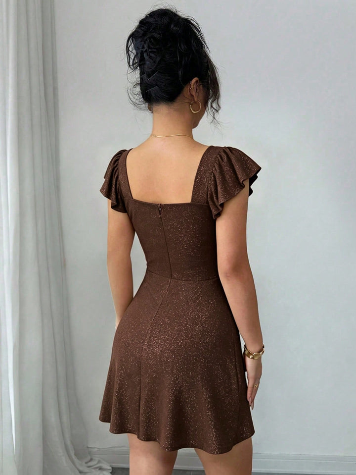 Rochie scurtă SHEIN, maro