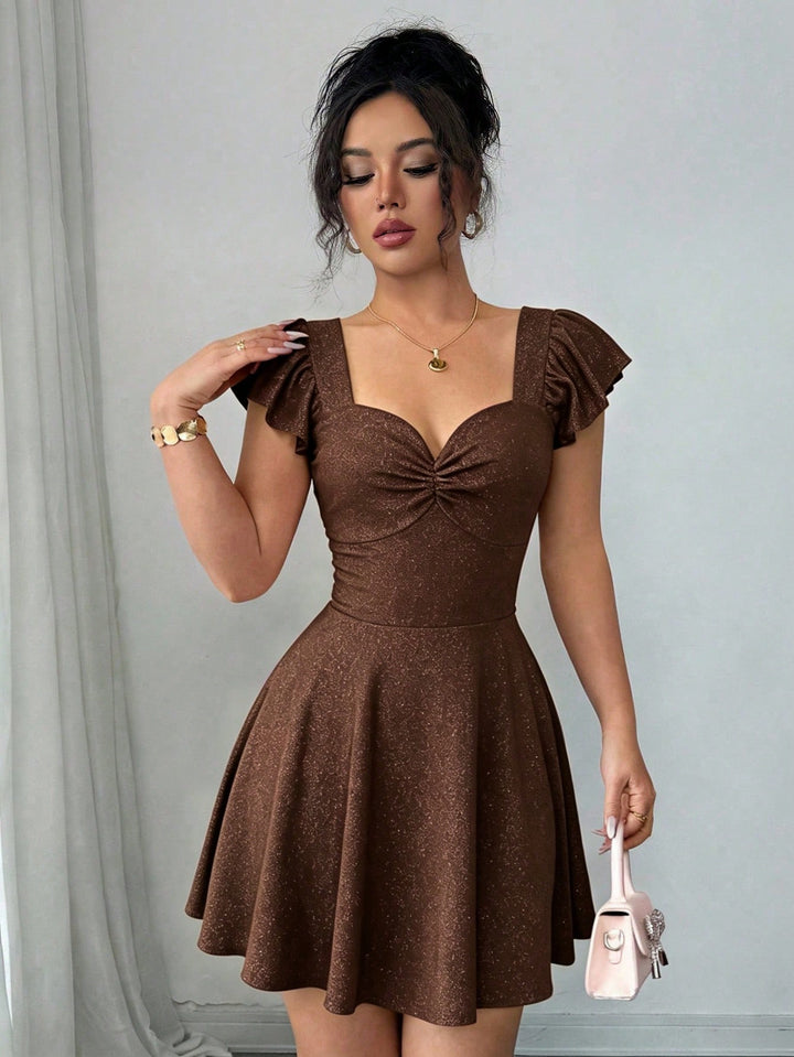 Rochie scurtă SHEIN, maro