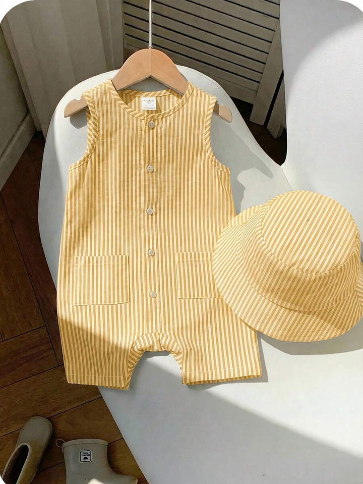 Set salopetă și pălărie SHEIN, mix culori