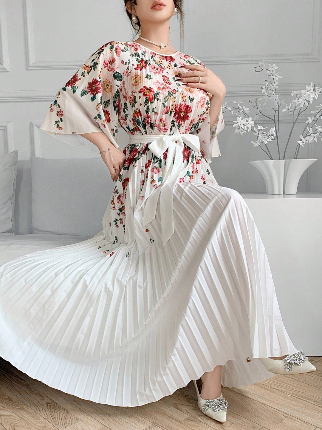 Rochie maxi SHEIN, mix culori