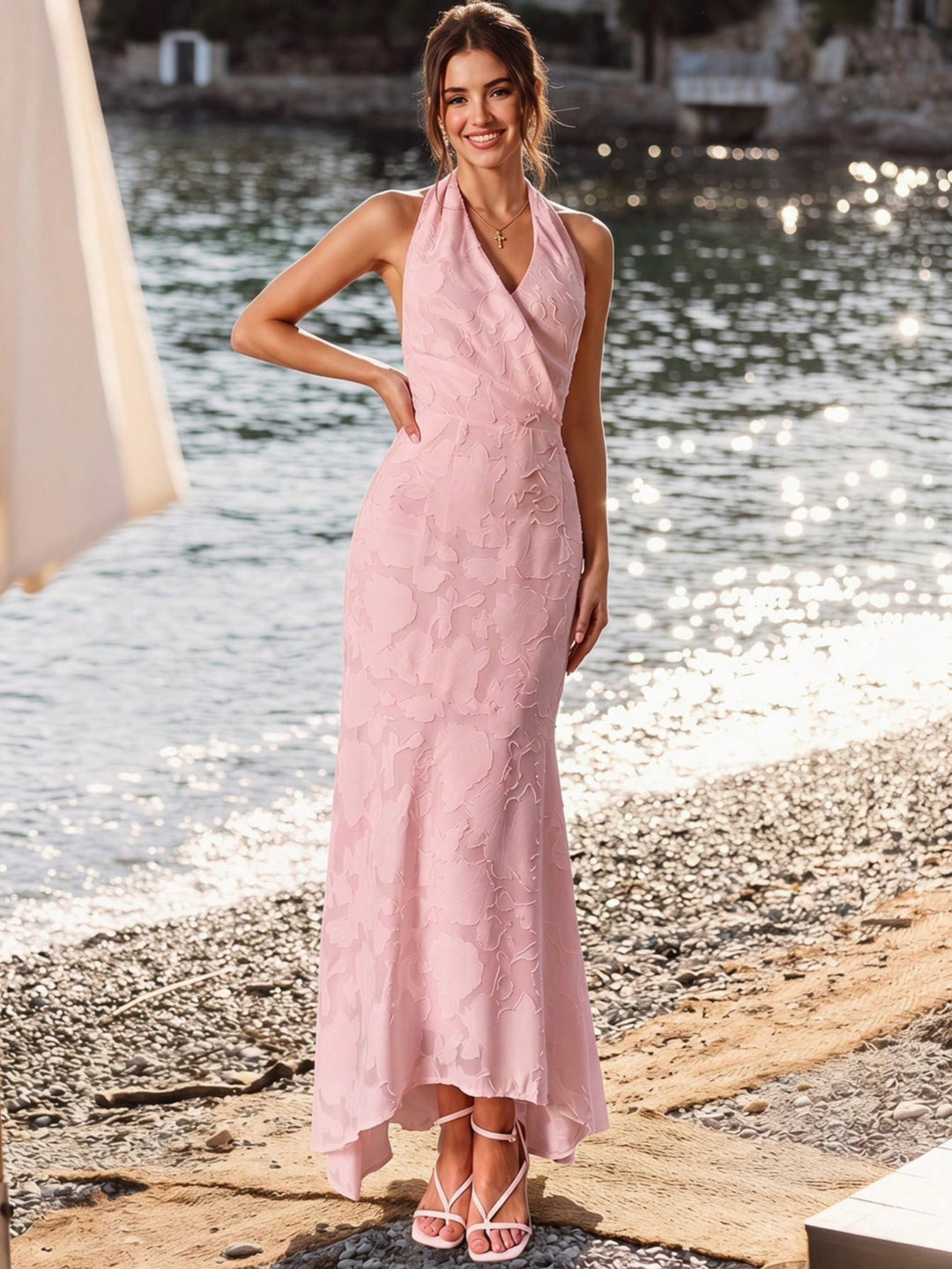 Rochie maxi SHEIN, roz