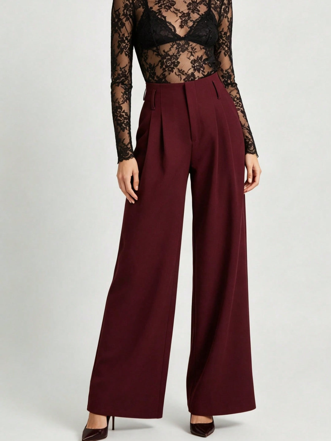 Pantaloni SHEIN, vișiniu