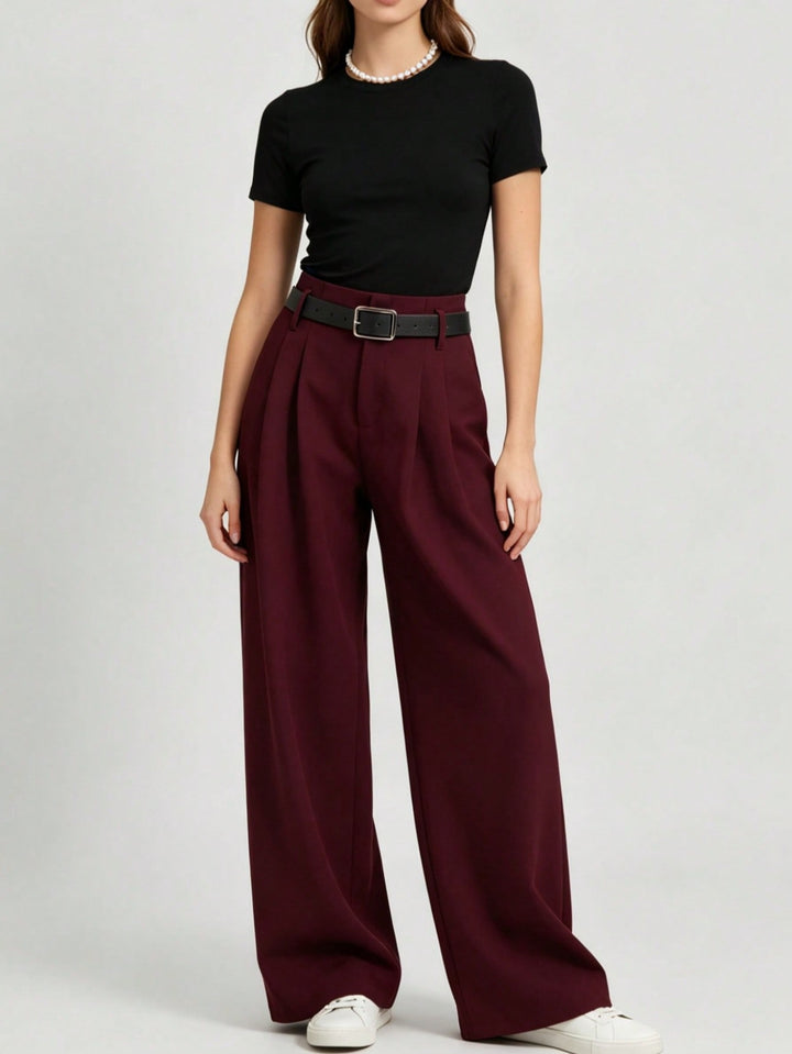 Pantaloni SHEIN, vișiniu