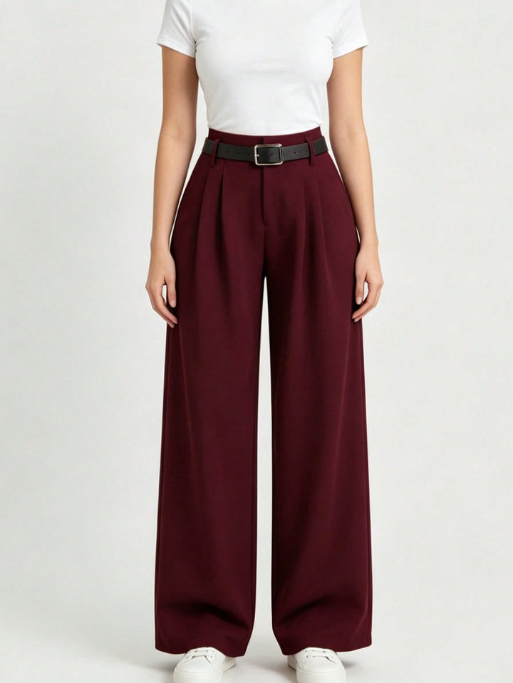 Pantaloni SHEIN, vișiniu