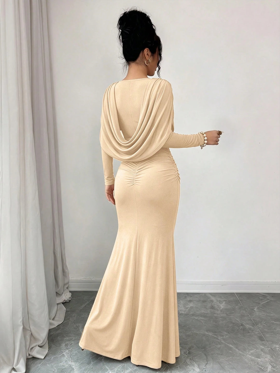 Rochie de ocazie SHEIN, crem