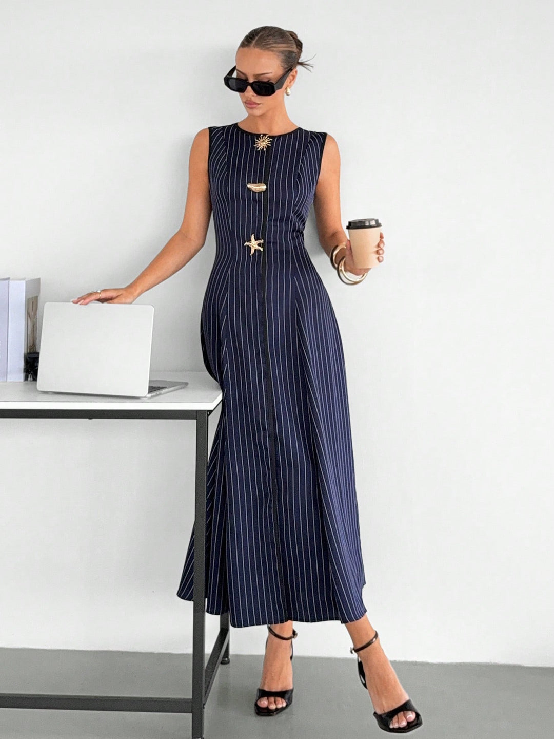 Rochie maxi SHEIN, albastru