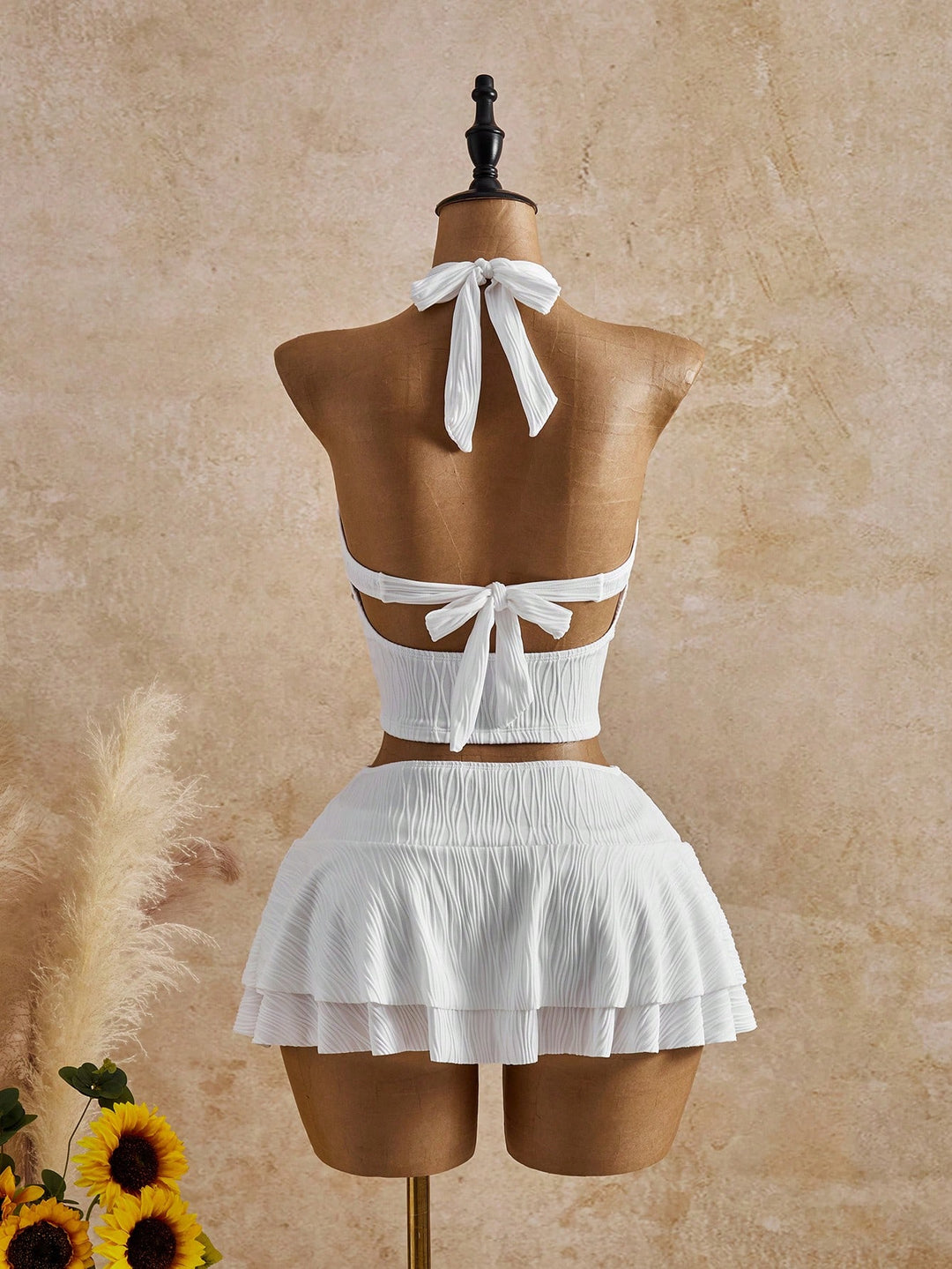 Set bikini SHEIN, alb