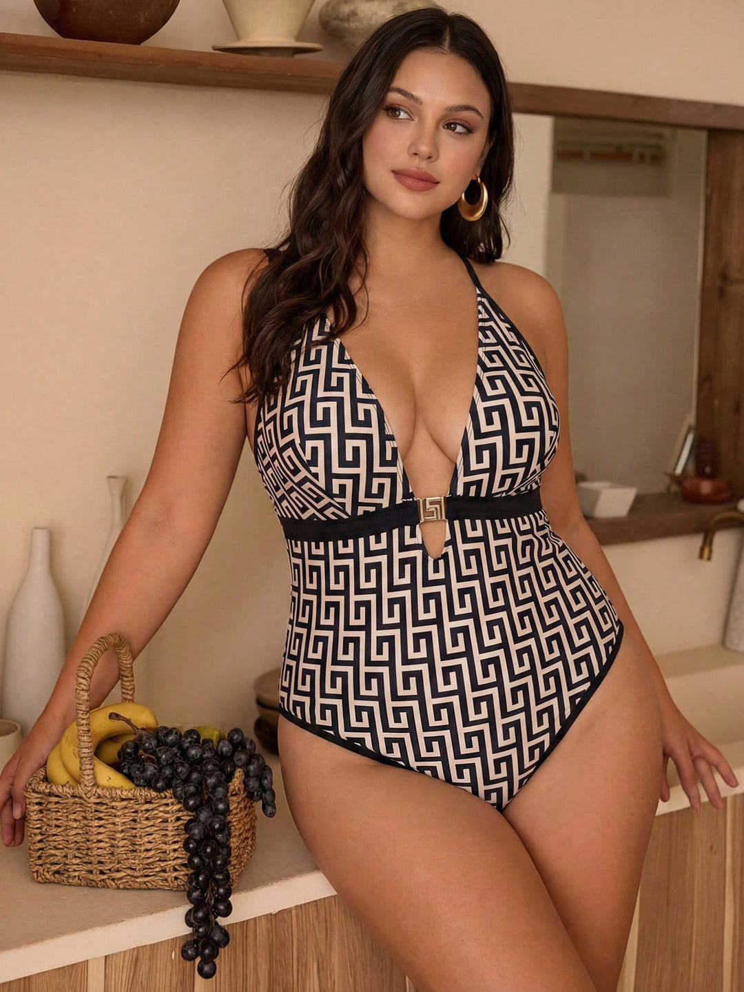 Costum de baie SHEIN, mix culori