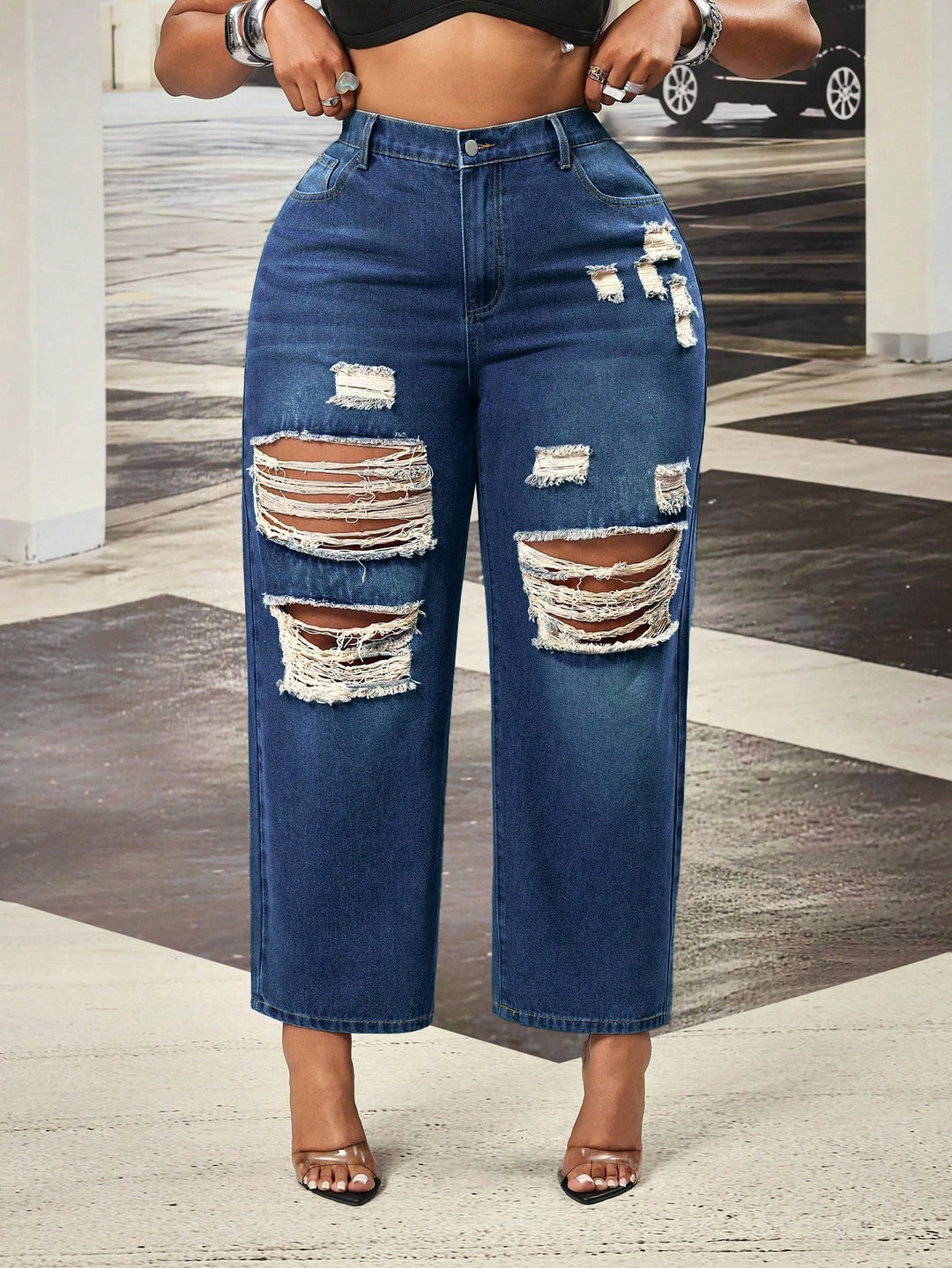 Jeans SHEIN, albastru