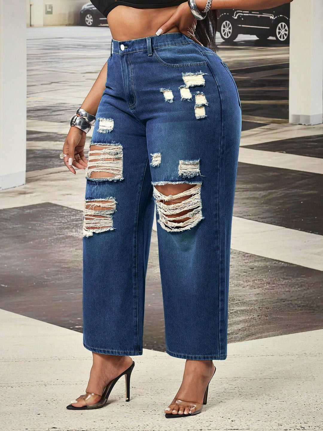 Jeans SHEIN, albastru