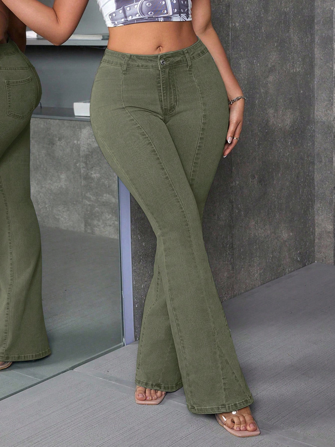 Jeans SHEIN, kaki