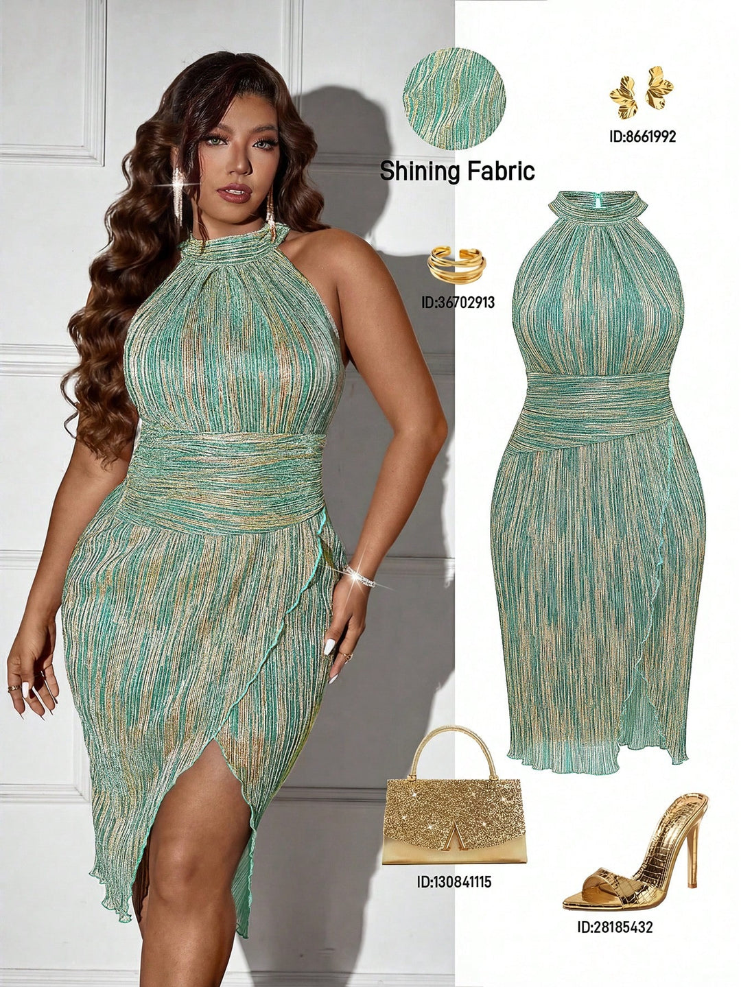 Rochie SHEIN, verde