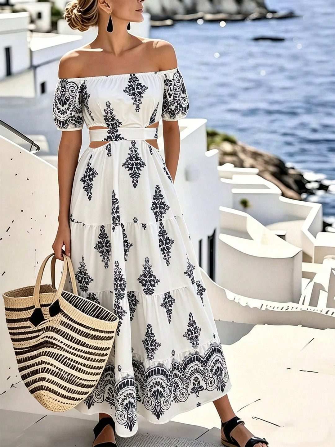Rochie maxi SHEIN, bej