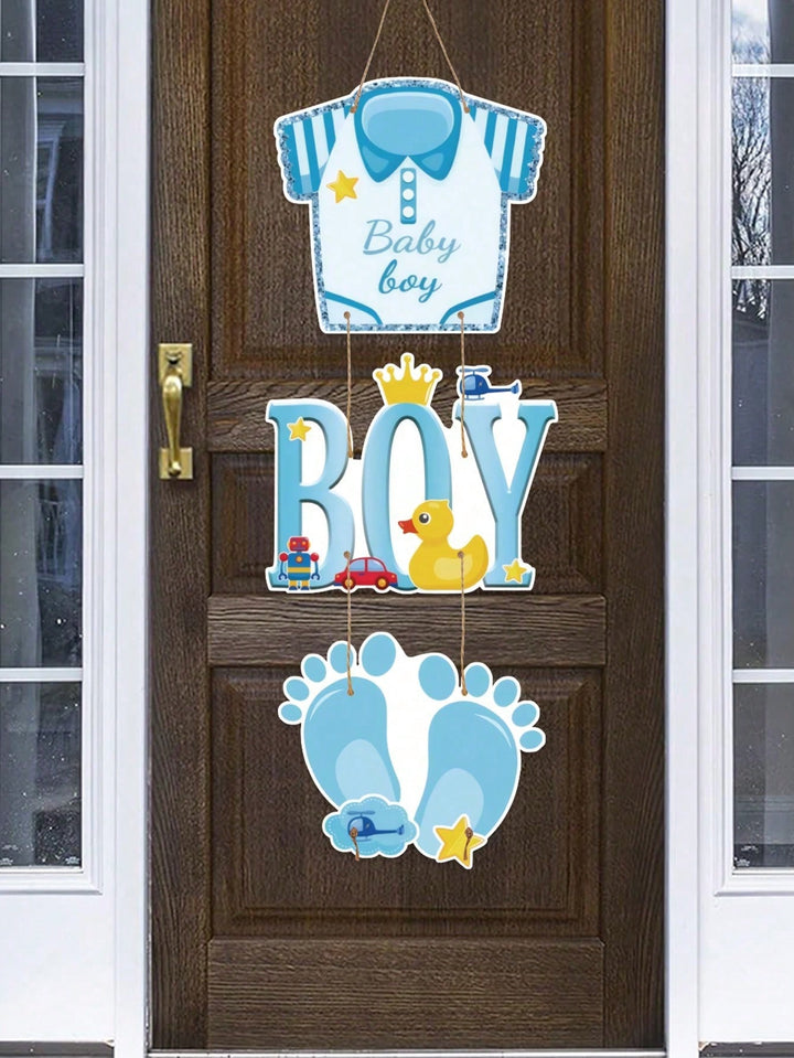 Decoratiune pentru usa din hartie SHEIN, albastru