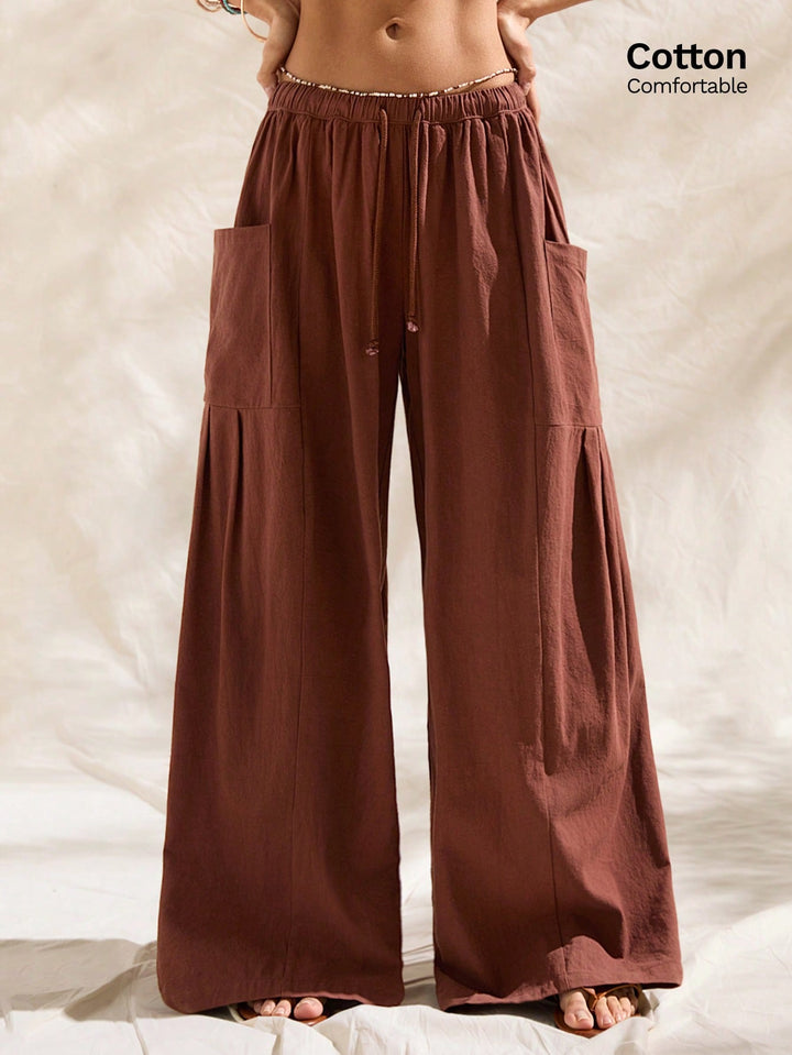 Pantaloni SHEIN, maro