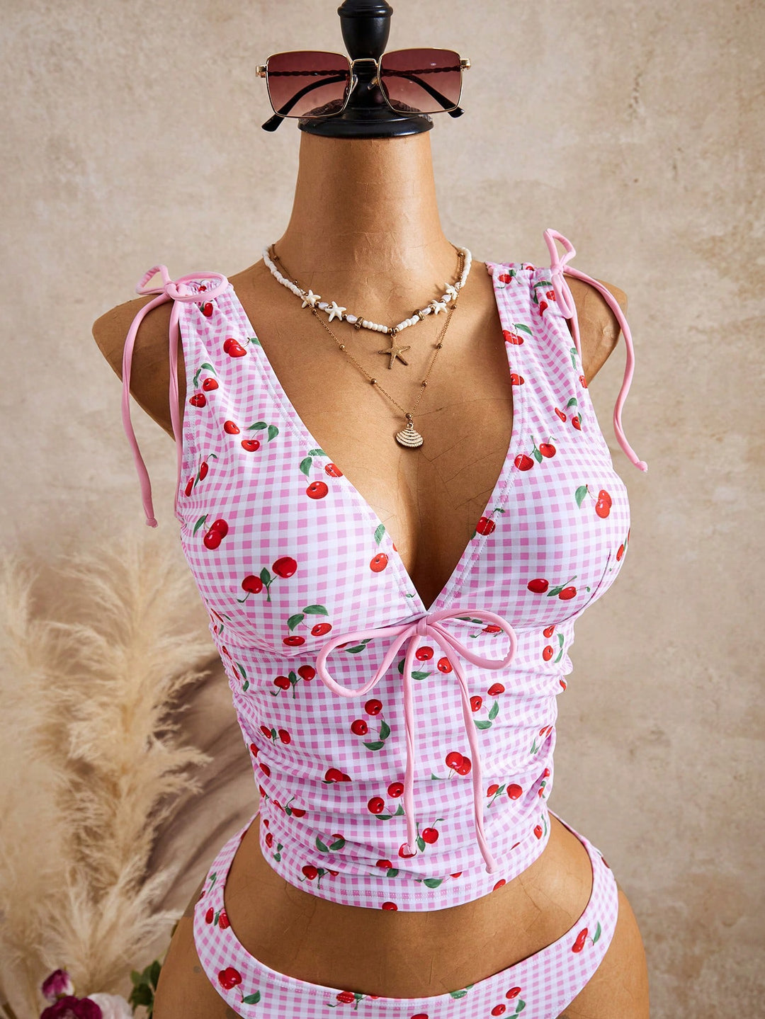 Costum de baie SHEIN, roz