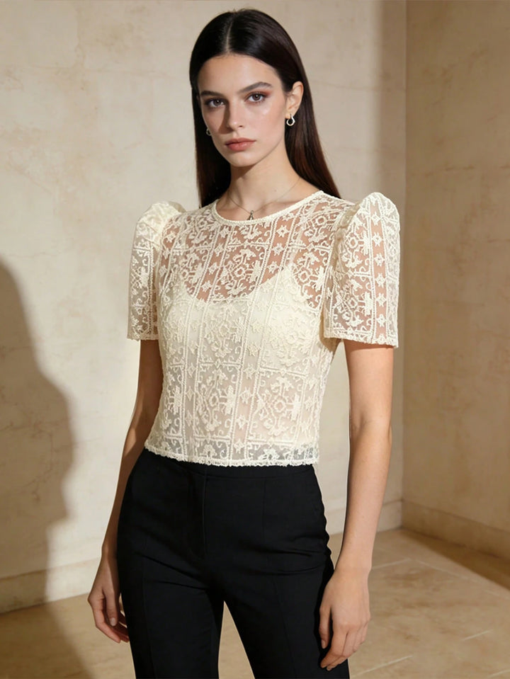 Top SHEIN, crem