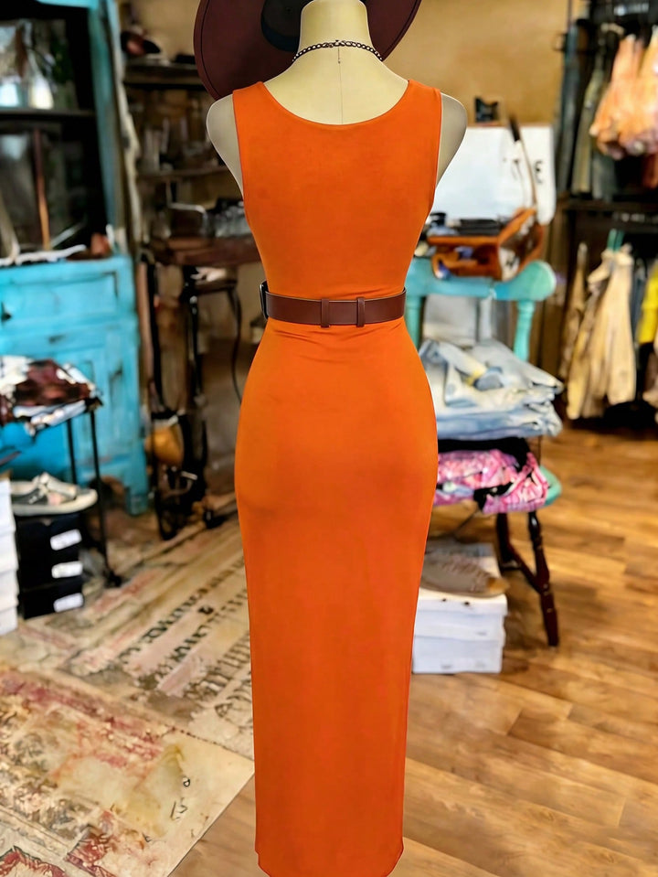 Rochie maxi SHEIN, portocaliu