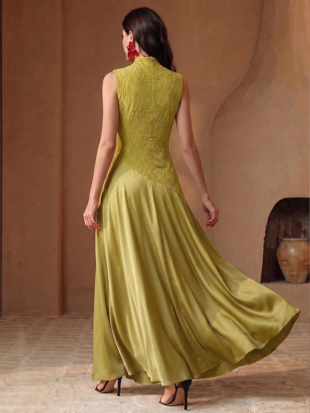 Rochie maxi SHEIN, verde